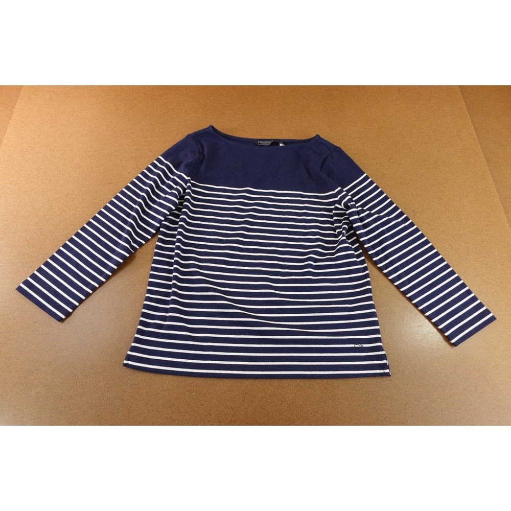 Vineyard Vines Womens Size XS Navy White‎ Striped Long Sleeve Boat Neck Top NWT